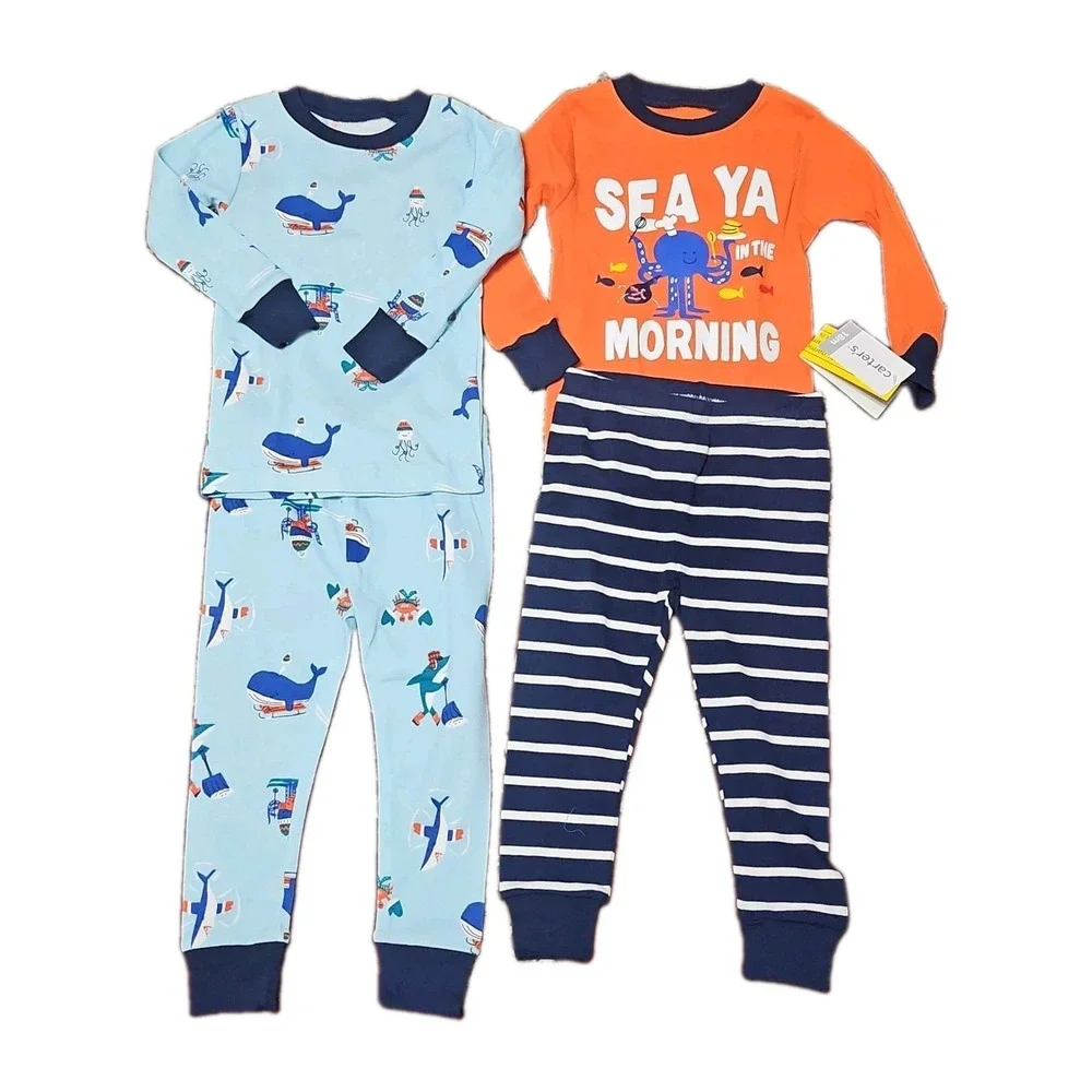 NWT Two Pair Boy's 18 Mo. Carter's Pajama Sets
